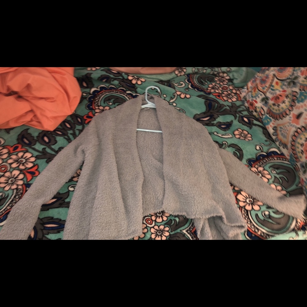 Gray cardigan